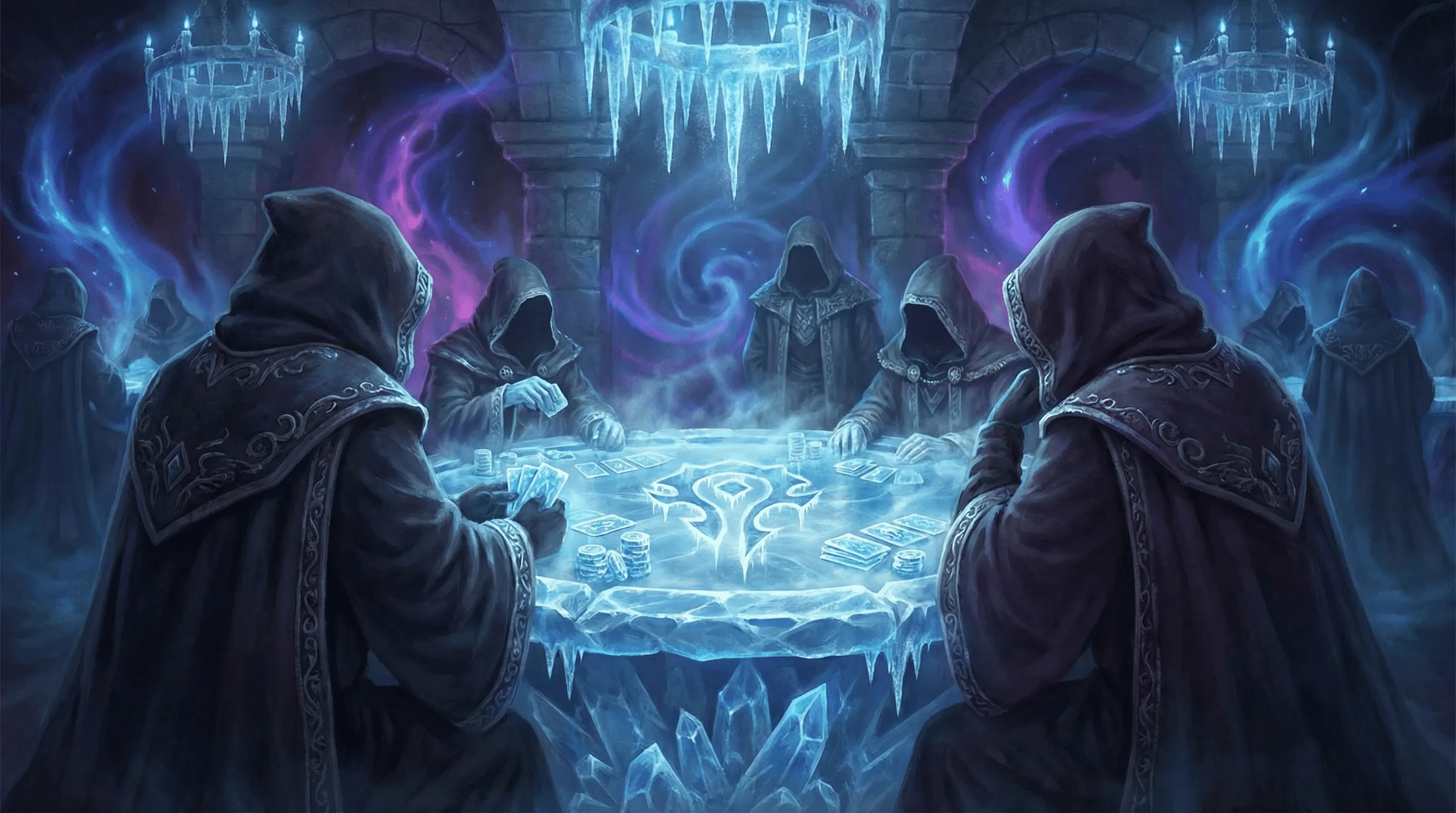 Mesa de Pôquer com tema de gelo no soccerbet